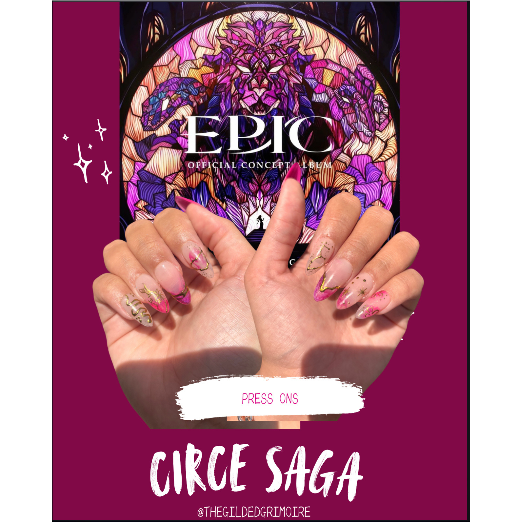 Circe Saga Nail Set – Epic the Musical Inspired Press On Nails